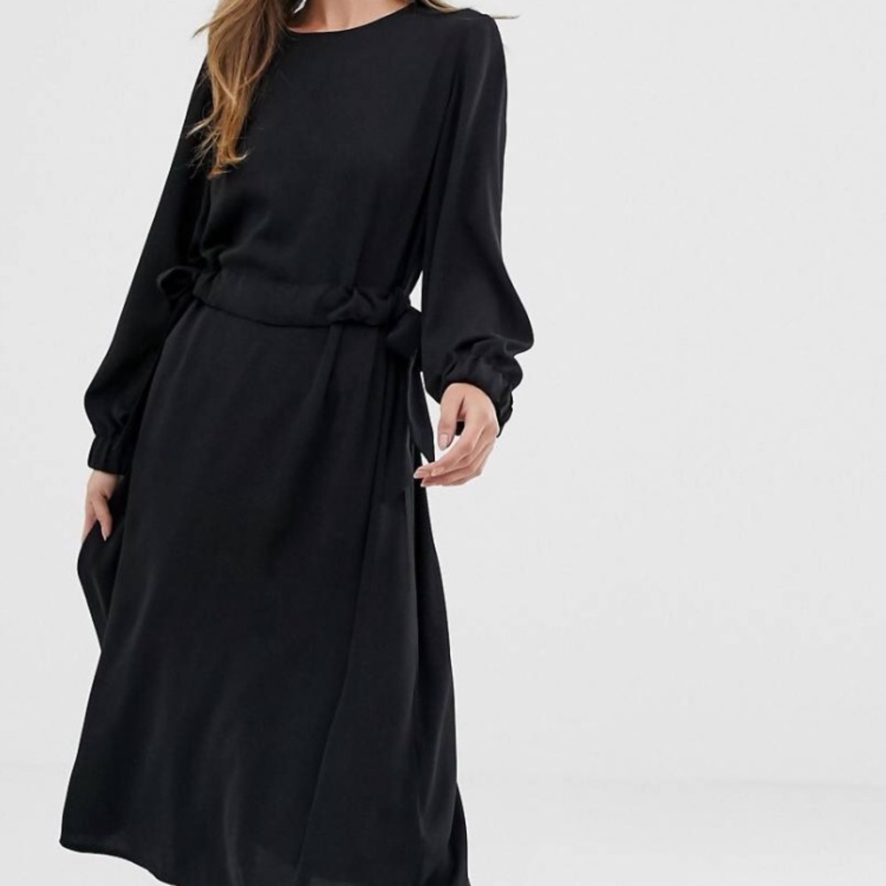 Black Asos midi dress